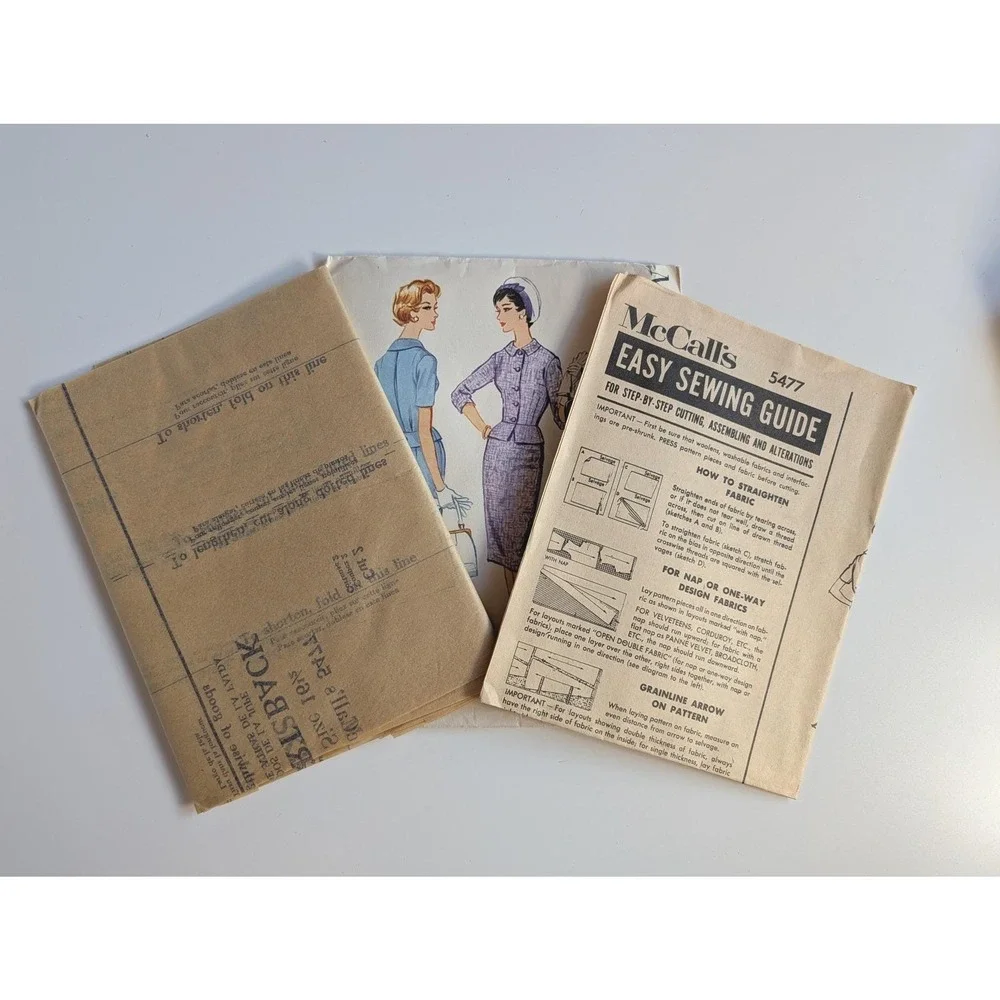 UC/FF McCall's 5477 Two-Piece Dress Suit Pattern Size 16.5 Bust 37